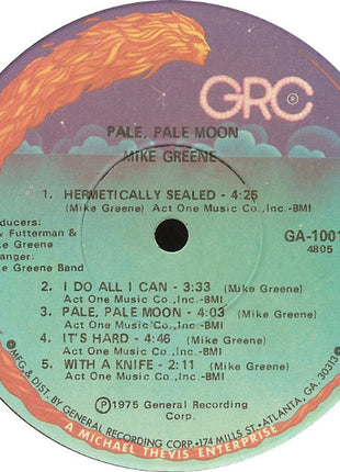 Mike Greene (3) : Pale, Pale Moon (LP, Album)