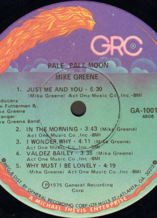Mike Greene (3) : Pale, Pale Moon (LP, Album)