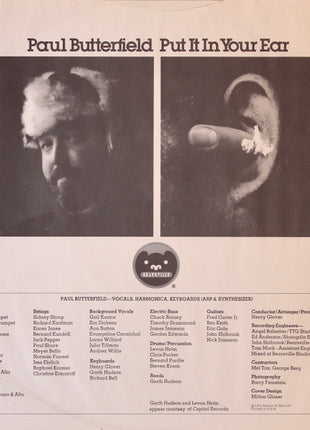 Paul Butterfield : Put It In Your Ear (LP, Album, San)