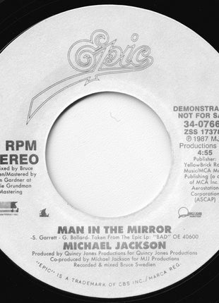 Michael Jackson : Man In The Mirror (7", Single, Promo, Styrene)