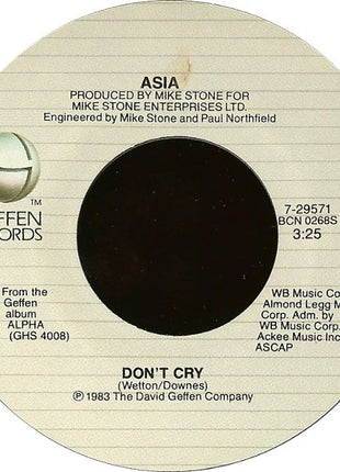 Asia (2) : Don't Cry (7", Single)