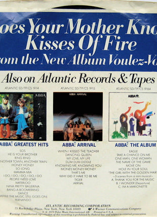 ABBA : Does Your Mother Know / Kisses Of Fire (7", Single, Spe)
