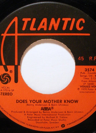 ABBA : Does Your Mother Know / Kisses Of Fire (7", Single, Spe)