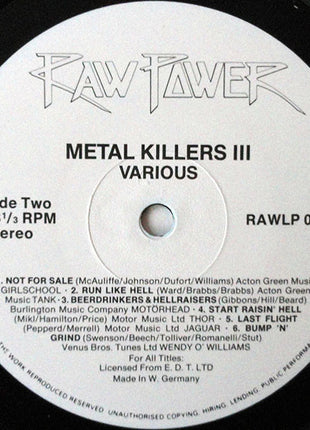 Various : Metal Killers III (LP, Comp)
