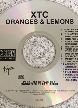 XTC : Oranges & Lemons (CD, Album, RE, Gol)