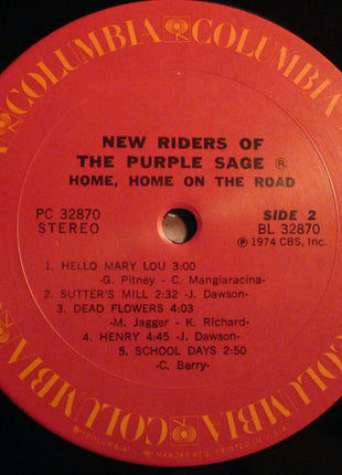 New Riders Of The Purple Sage : Home, Home On The Road (LP, Album, San)