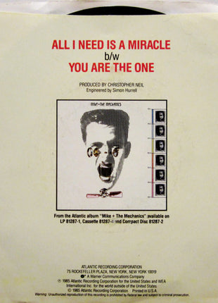 Mike + The Mechanics* : All I Need Is A Miracle (7", Spe)