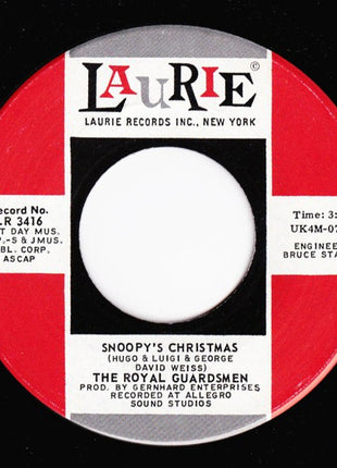 The Royal Guardsmen : Snoopy's Christmas / It Kinda Looks Like Christmas (7", Roc)