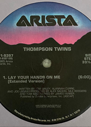 Thompson Twins : Lay Your Hands On Me (12", Single)