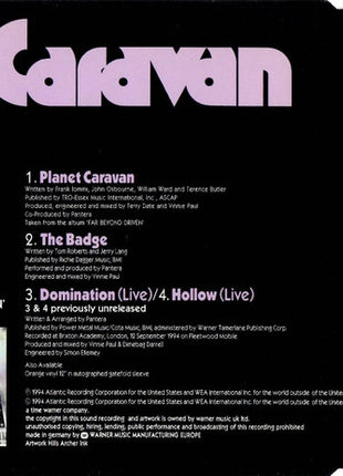 Pantera : Planet Caravan (CD, Single, CD2)