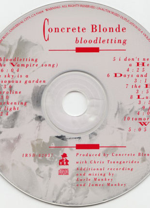 Concrete Blonde : Bloodletting (CD, Album)