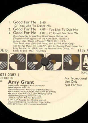 Amy Grant : Good For Me (12", Promo)