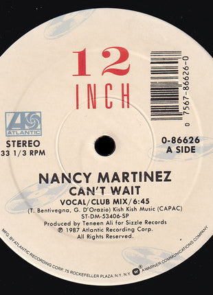 Nancy Martinez : Can't Wait (12", Single)