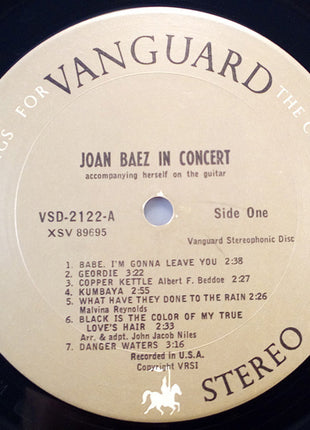 Joan Baez : In Concert (LP, Album, RE)