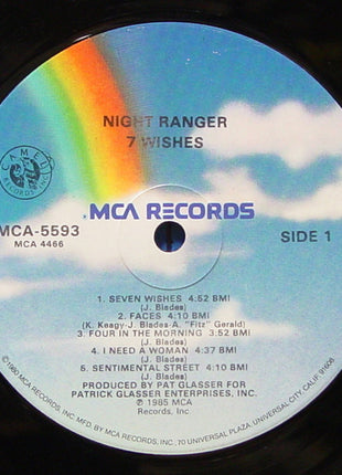 Night Ranger : 7 Wishes (LP, Album, Glo)