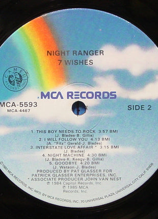 Night Ranger : 7 Wishes (LP, Album, Glo)