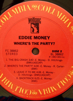 Eddie Money : Where's The Party? (LP, Album, Pit)
