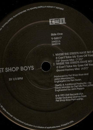 Pet Shop Boys : Where The Streets Have No Name (I Can't Take My Eyes Off You) (12", Single)
