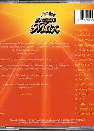 Beenie Man : Jet Star Reggae Max Vol. 2 (CD, Comp)