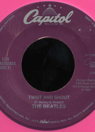 The Beatles : Twist And Shout / There's A Place (7", Single, Mono, Jukebox, RE, Pin)