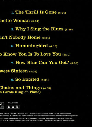 B.B. King : Why I Sing The Blues (CD, Comp, RE)