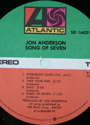 Jon Anderson : Song Of Seven (LP, Album, SP )