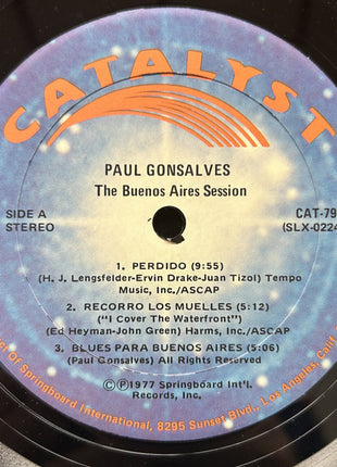 Paul Gonsalves With Willie Cook & Enrique Villegas : The Buenos Aires Session (LP, Album, RE)