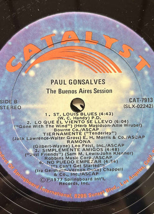 Paul Gonsalves With Willie Cook & Enrique Villegas : The Buenos Aires Session (LP, Album, RE)