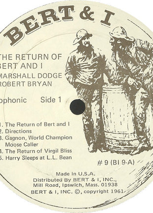 Robert Bryan (2) And Marshall Dodge : The Return Of Bert And I (LP, Album)