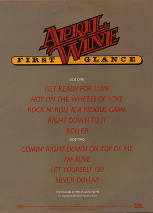 April Wine : First Glance (LP, Album, Los)
