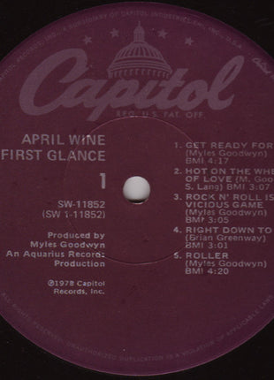 April Wine : First Glance (LP, Album, Los)