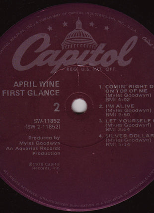 April Wine : First Glance (LP, Album, Los)