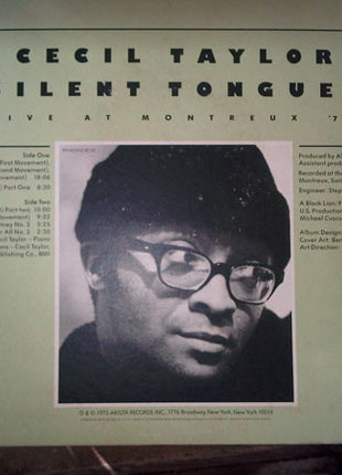 Cecil Taylor : Silent Tongues: Live At Montreux '74 (LP, Album)