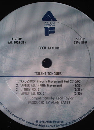 Cecil Taylor : Silent Tongues: Live At Montreux '74 (LP, Album)