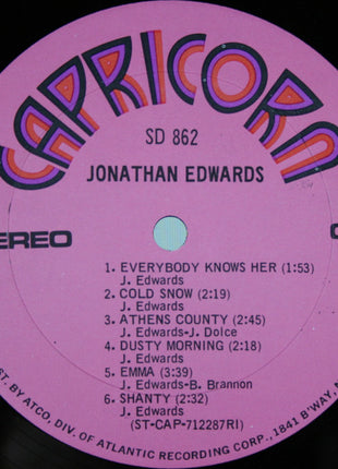 Jonathan Edwards (2) : Jonathan Edwards (LP, Album, RI )