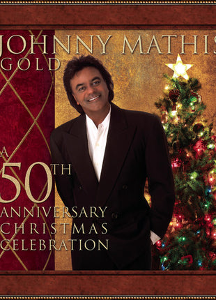 the album cover for Johnny Mathis - Johnny Mathis Gold: A 50th Anniversary Christmas Celebration