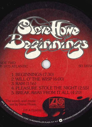 Steve Howe : Beginnings (LP, Album, Pre)