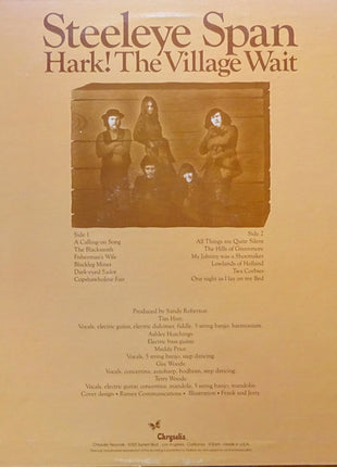 Steeleye Span : Hark! The Village Wait (LP, Album, RE, Ter)