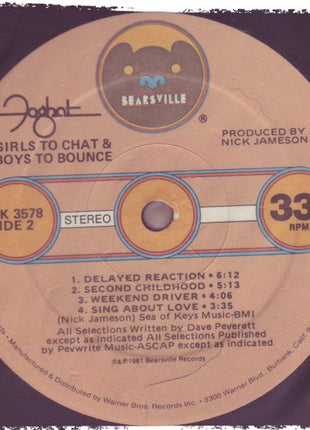 Foghat : Girls To Chat & Boys To Bounce (LP, Album)