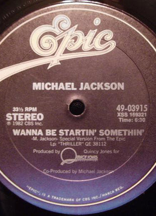 Michael Jackson : Wanna Be Startin' Somethin' (12")