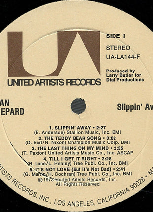 Jean Shepard : Slippin' Away (LP, Album)