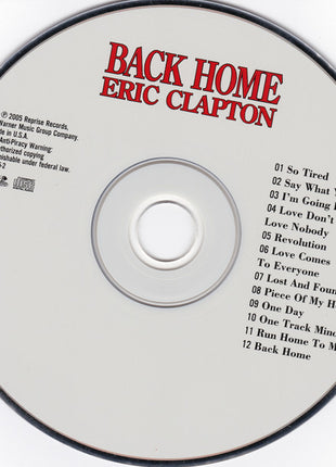 Eric Clapton : Back Home (CD, Album, Cin)