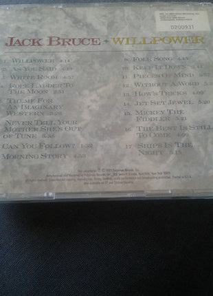 Jack Bruce : Willpower: A Twenty Year Retrospective (CD, Comp, Club)