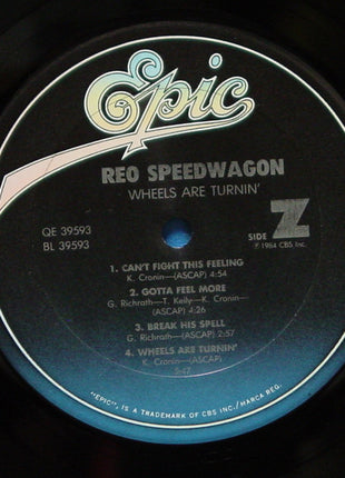 REO Speedwagon : Wheels Are Turnin' (LP, Album, Pit)
