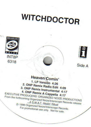 Witchdoctor : Heaven Comin' / Holiday (ONP Remix) (12", Promo)