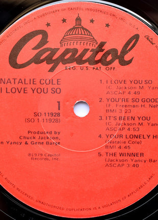 Natalie Cole : I Love You So (LP, Album, Los)
