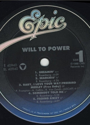 Will To Power : Will To Power (LP, Album, Car)