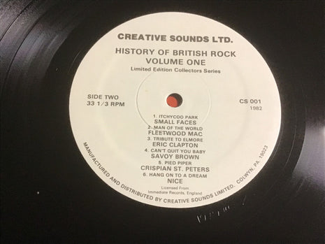 Various : History Of British Rock Volume One (LP, Comp, Ltd, Bla)
