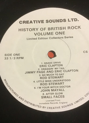 Various : History Of British Rock Volume One (LP, Comp, Ltd, Bla)