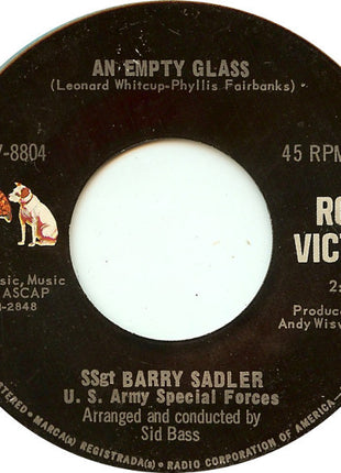 Barry Sadler : The "A" Team / An Empty Glass (7")